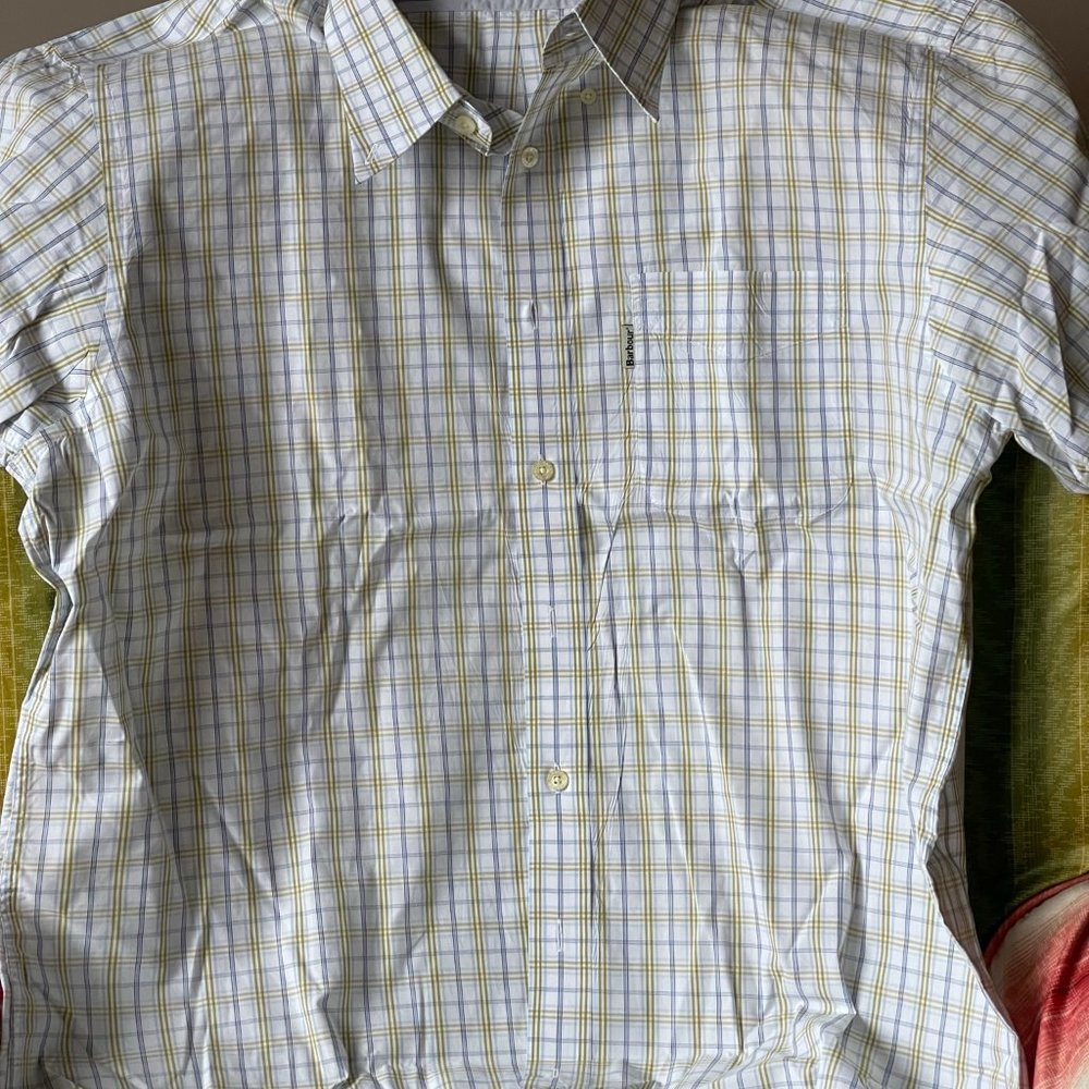 BARBOUR The Country Shirt short sleeve tattersall design EURO 2XL - Picture 5 of 6